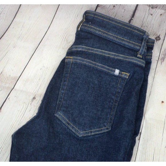 EVERLANE Women's The Way High Skinny Split Hem Jeans SIZE‎ 25 REG Dark Wash - Picture 2 of 9